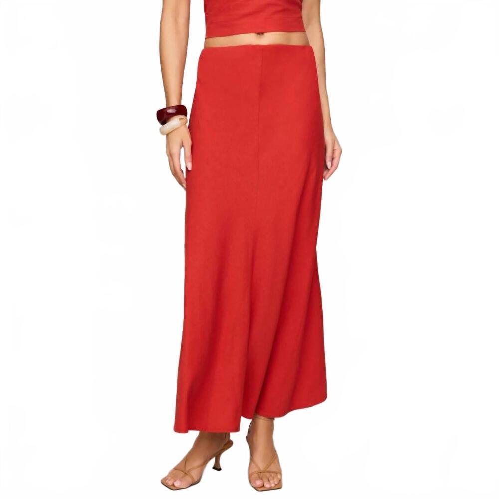 NEW Z SUPPLY meryl midi skirt in chili pepper